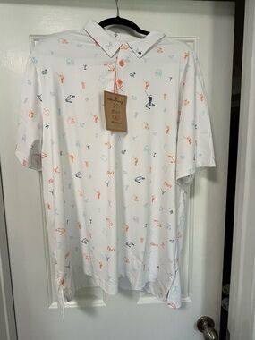 William Murray Tito's Vodka Golf Polo Shirt Men's Large Performance Texas Theme